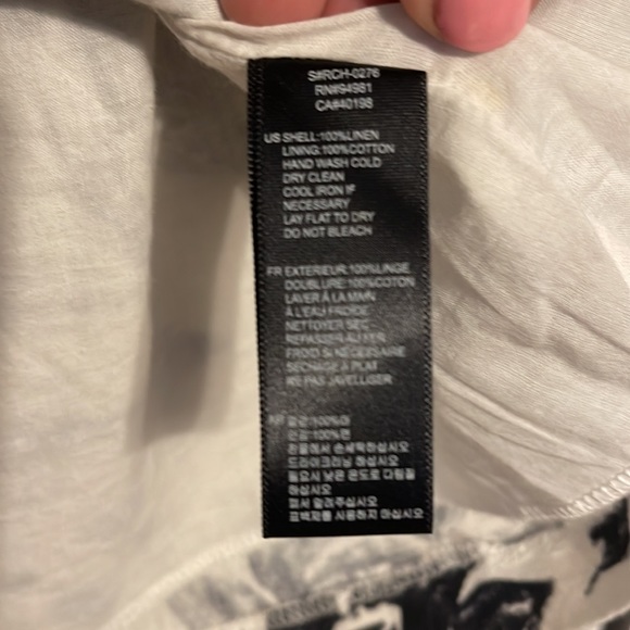 Twenty one XXI strapless black and white linen mini dress size Medium - Picture 6 of 9